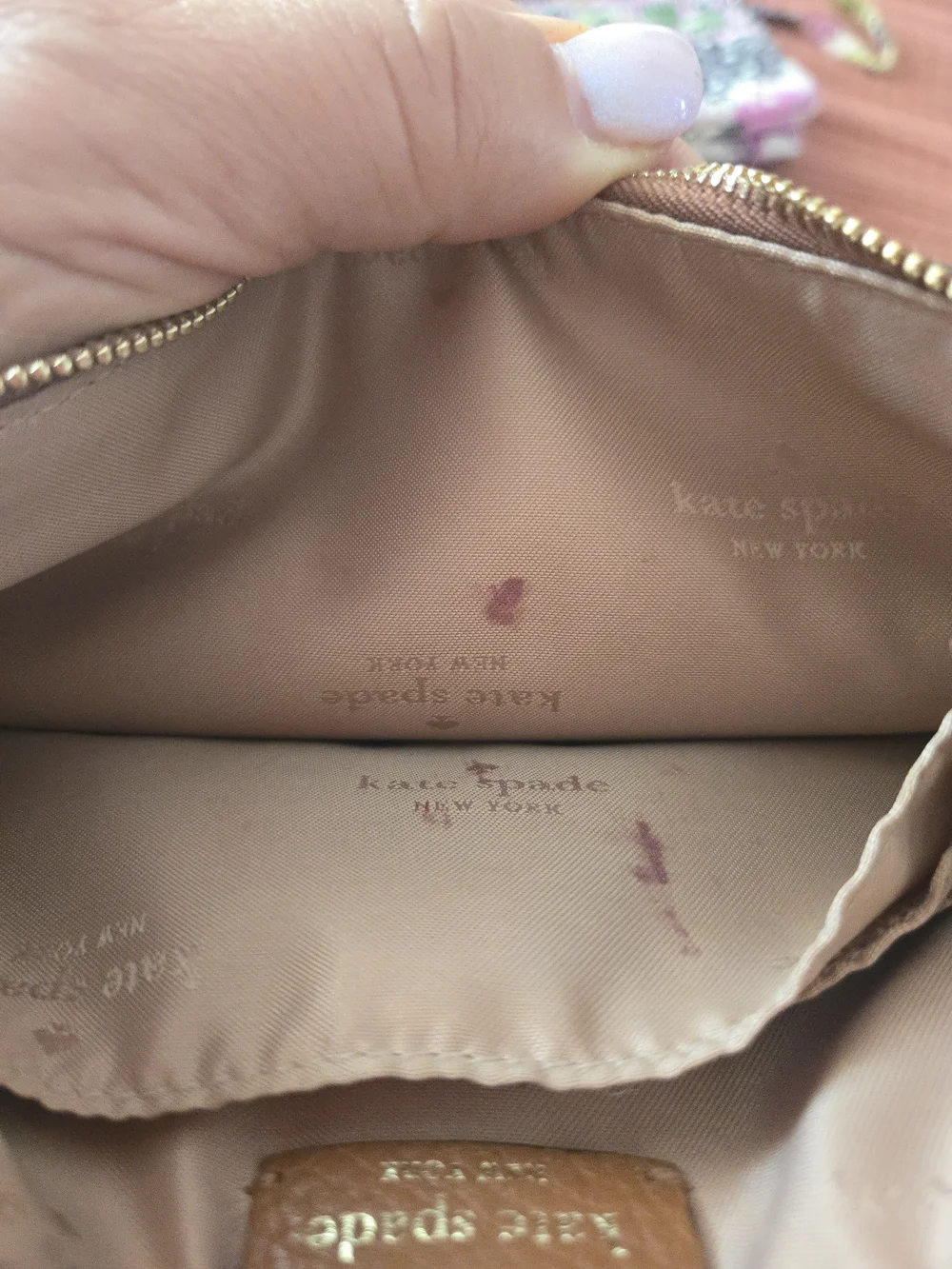 kate spade Brown Leather Crossbody Wristlet